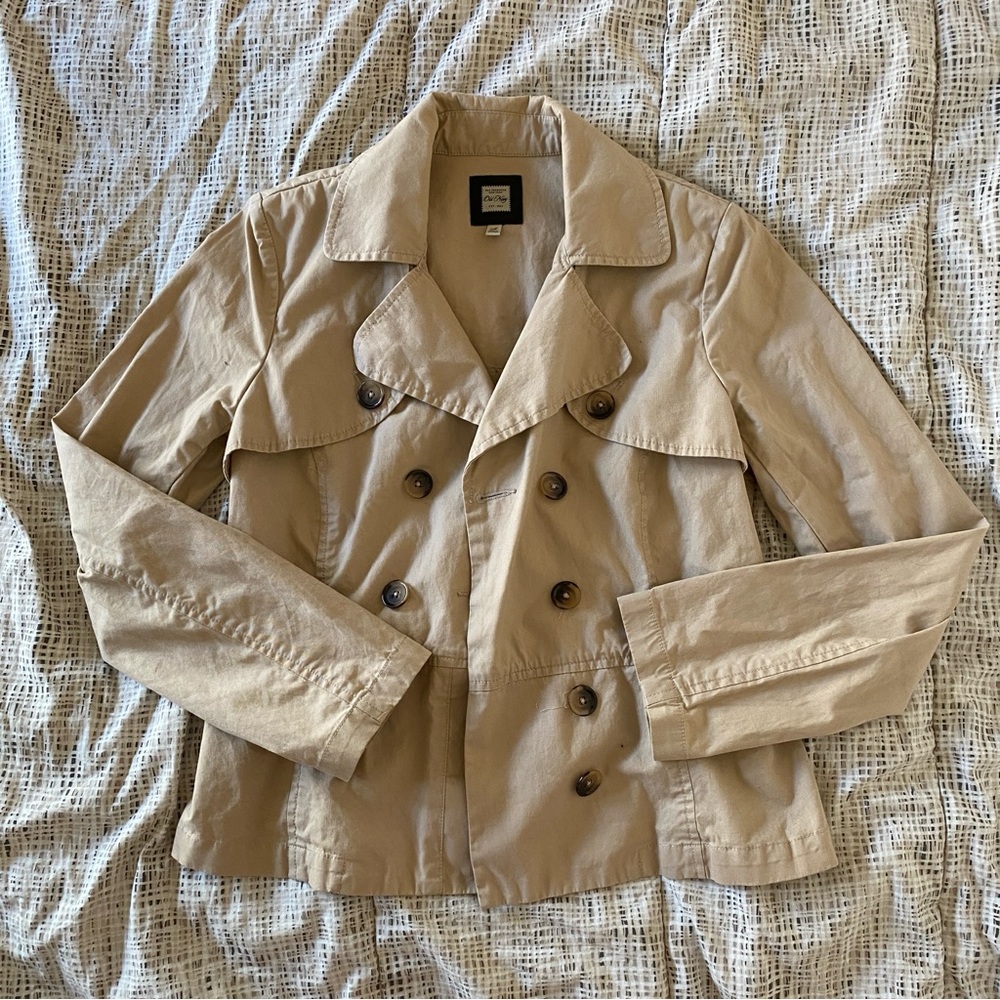 Tan Double-Breasted Jacket
